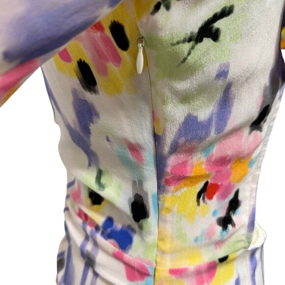 MARIA CHER Fatima Arya Ruched A-Line Maxi Dress,  Multi floral tones, Size 2 - Picture 11 of 16